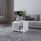 Table basse rectangulaire moderne Okak 16.6 H avec étagère inférieure ouverte pour rangement de bureau à domicile pour salon/bureau, gain de place