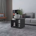 Table basse rectangulaire moderne Okak 16.6 H avec étagère inférieure ouverte pour rangement de bureau à domicile pour salon/bureau, gain de place