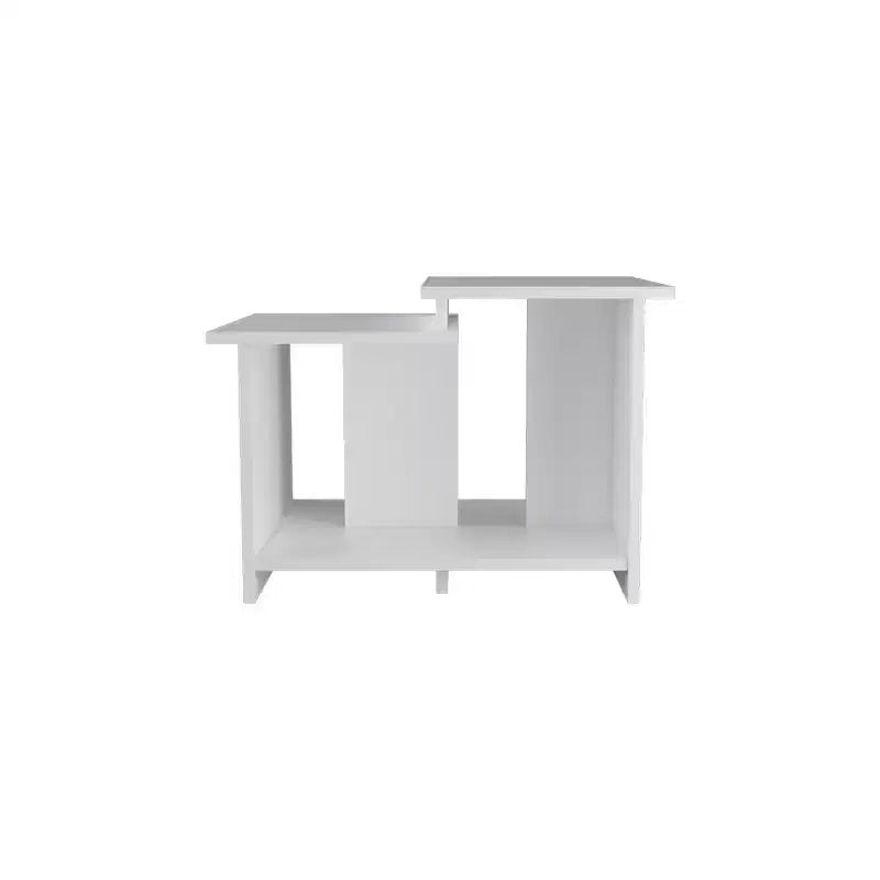 Okak 16.6 H Rectangle Modern Coffee Table with Open Lower Shelf for Home Office Storage for Living Room/Office, Space-Saving