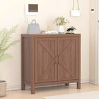 Meuble de rangement de ferme de 30 pouces, Meuble de rangement de cuisine à double porte en X avec 2 étagères réglables