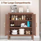 Meuble de rangement de ferme de 30 pouces, Meuble de rangement de cuisine à double porte en X avec 2 étagères réglables