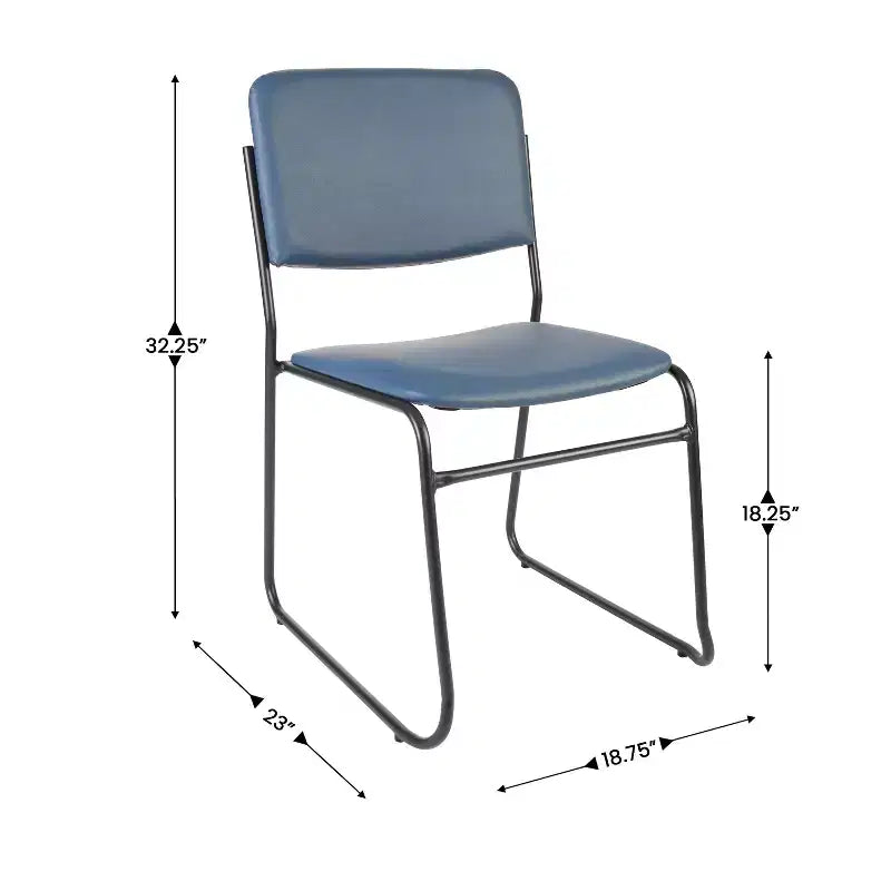 Lot de 5 chaises empilables à haute densité Flash Furniture de la série HERCULES, capacité de 227 kg, avec base luge