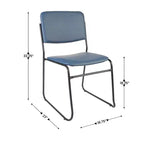 Lot de 5 chaises empilables à haute densité Flash Furniture de la série HERCULES, capacité de 227 kg, avec base luge