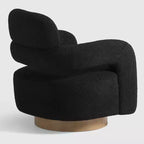 Fauteuil pivotant WestinTrends Alexandria mi-siècle moderne en fausse fourrure de mouton