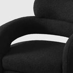 Fauteuil pivotant WestinTrends Alexandria mi-siècle moderne en fausse fourrure de mouton