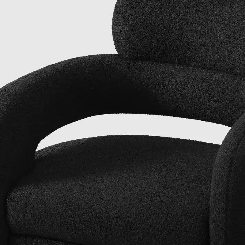 Fauteuil pivotant WestinTrends Alexandria mi-siècle moderne en fausse fourrure de mouton