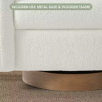 Fauteuil pivotant WestinTrends Alexandria mi-siècle moderne en fausse fourrure de mouton