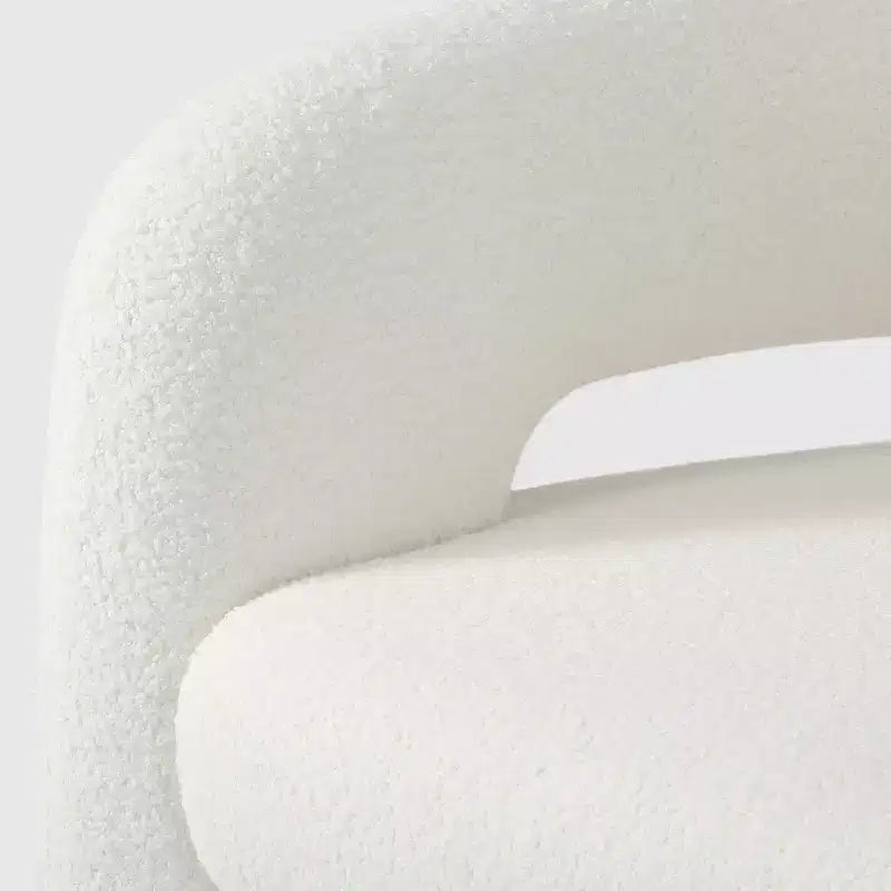 Fauteuil pivotant WestinTrends Alexandria mi-siècle moderne en fausse fourrure de mouton