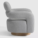 Fauteuil pivotant WestinTrends Alexandria mi-siècle moderne en fausse fourrure de mouton