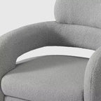 Fauteuil pivotant WestinTrends Alexandria mi-siècle moderne en fausse fourrure de mouton