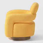 Fauteuil pivotant WestinTrends Alexandria mi-siècle moderne en fausse fourrure de mouton