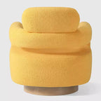 Fauteuil pivotant WestinTrends Alexandria mi-siècle moderne en fausse fourrure de mouton