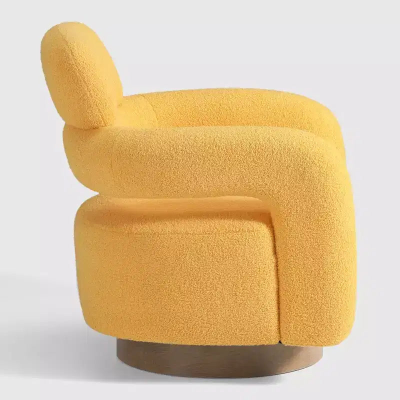 Fauteuil pivotant WestinTrends Alexandria mi-siècle moderne en fausse fourrure de mouton