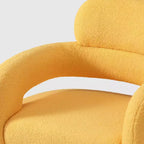 Fauteuil pivotant WestinTrends Alexandria mi-siècle moderne en fausse fourrure de mouton