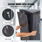 VEVOR Armoire réseau murale 15U, capacité de charge au sol maximale de 227 kg, boîtier de rack de serveur avec porte en verre trempé verrouillable, panneaux latéraux