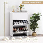 Meuble à Chaussures, Meuble de Rangement pour Chaussures avec 3 Tiroirs Basculants, Étagère à Chaussures sur Pied de 120 cm de Haut