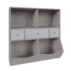 Organisateur de rangement de jouets pour enfants avec 3 tiroirs amovibles et une étagère à 5 sections - Grand meuble à jouets à 3 niveaux pour salle de jeux, jardin d'enfants et école
