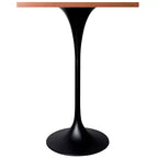 Table de salle à manger LeisureMod Verve 24 carrés, hauteur bar - Table de comptoir moderne avec plateau en MDF et piètement colonne noir pour cuisine, maison et pub