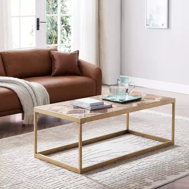 Table basse ovale Quinton en métal et verre - Noire - SEI