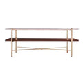 Ardmillan Rectangular Cocktail Table with Storage - Brass - SEI