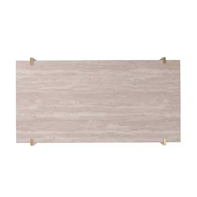 Table basse rectangulaire Ardmillan avec rangement - Laiton - SEI