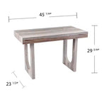 Bureau d'écriture Chadkirk imitation marbre – Marron – SEI