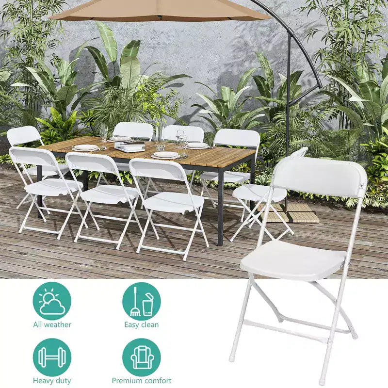 SUGIFT Chaises Pliantes Chaises Pliantes en Plastique pour Utilisation Intérieure/Extérieure, Conception Antidérapante, Rangement Facile