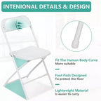SUGIFT Chaises Pliantes Chaises Pliantes en Plastique pour Utilisation Intérieure/Extérieure, Conception Antidérapante, Rangement Facile