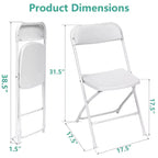 SUGIFT Chaises Pliantes Chaises Pliantes en Plastique pour Utilisation Intérieure/Extérieure, Conception Antidérapante, Rangement Facile