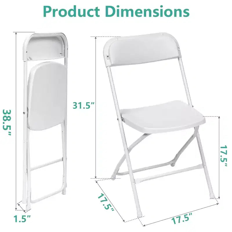 SUGIFT Chaises Pliantes Chaises Pliantes en Plastique pour Utilisation Intérieure/Extérieure, Conception Antidérapante, Rangement Facile
