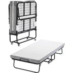 VEVOR Rollaway Bed, 38 in x 75 in Folding Bed with 4 in Mattress, Twin Size Foldable Bed with Sturdy Metal Frame & Memory Foam Mattress