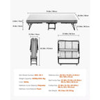 Lit pliant VEVOR, lit pliant de 96,5 cm x 190,5 cm avec matelas de 10 cm, lit pliant simple avec cadre métallique robuste et matelas en mousse à mémoire de forme