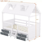 Cadre de lit Whisen Wood Bed House
