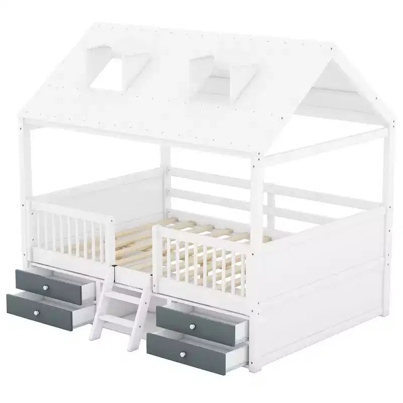 Cadre de lit Whisen Wood Bed House