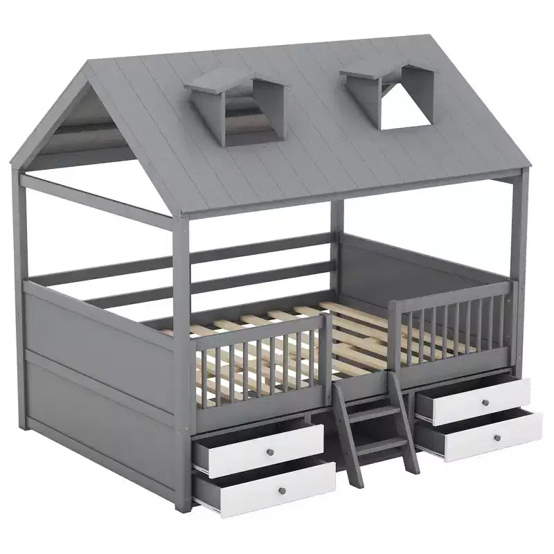 Cadre de lit Whisen Wood Bed House