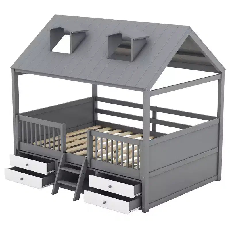 Cadre de lit Whisen Wood Bed House