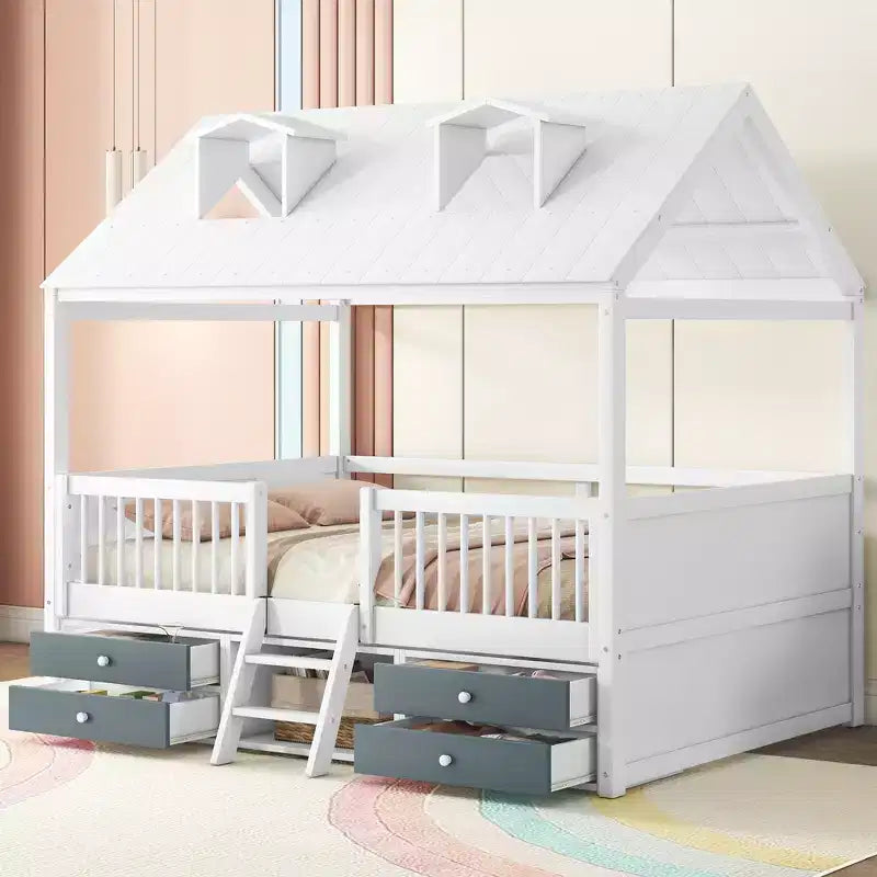 Cadre de lit Whisen Wood Bed House