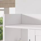Meuble de rangement VECELO au-dessus des toilettes, meuble de rangement avec porte et support de papier toilette, étagère WC peu encombrante, blanc