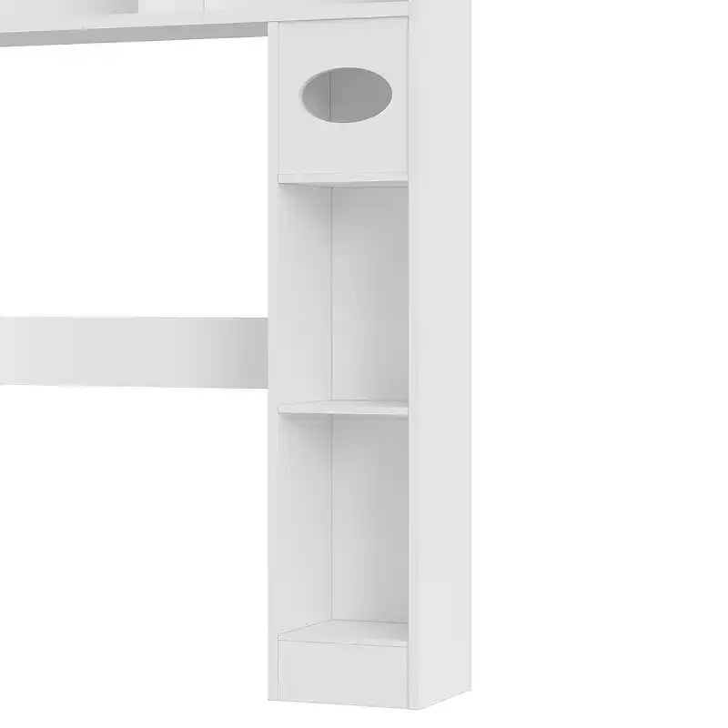 Meuble de rangement VECELO au-dessus des toilettes, meuble de rangement avec porte et support de papier toilette, étagère WC peu encombrante, blanc