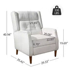 Fauteuil inclinable Art Leon style milieu de siècle, chaise longue en similicuir avec pieds en bois
