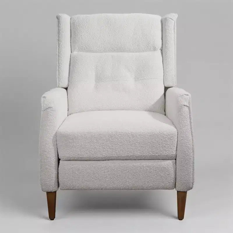 Fauteuil inclinable Art Leon style milieu de siècle, chaise longue en similicuir avec pieds en bois