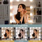 Coiffeuse de maquillage avec chaise, miroir éclairé réglable, table de maquillage avec tiroirs