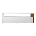 Meuble télé contemporain Harliston avec rangement – Blanc – SEI