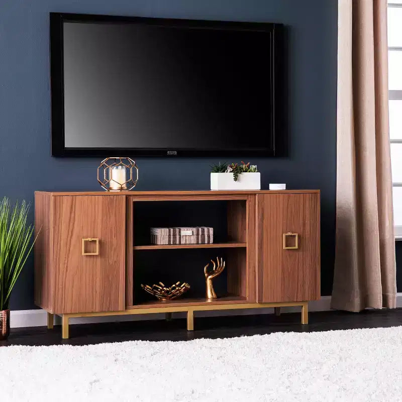 Meuble TV Yorkville avec rangement – Beige – SEI