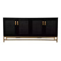 Rolliston Contemporary 4-Door Media Console - Black - SEI