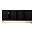 Rolliston Contemporary 4-Door Media Console - Black - SEI