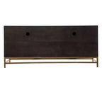 Meuble console média 4 portes Rolliston Contemporain - Noir - SEI