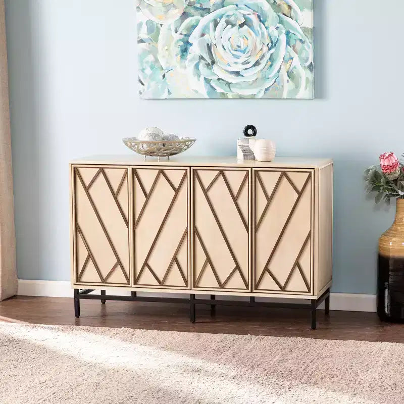 Bahut Art Déco Bremling - Blanc - SEI