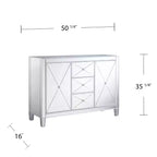 Commode Mirai 3 tiroirs miroir – Argent – SEI