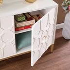 Meuble d'appoint à deux portes Gramdlynn - Blanc - SEI
